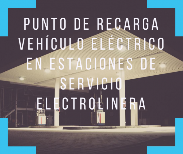 Punto de recarga de vehículos eléctricos para estaciones de servicio