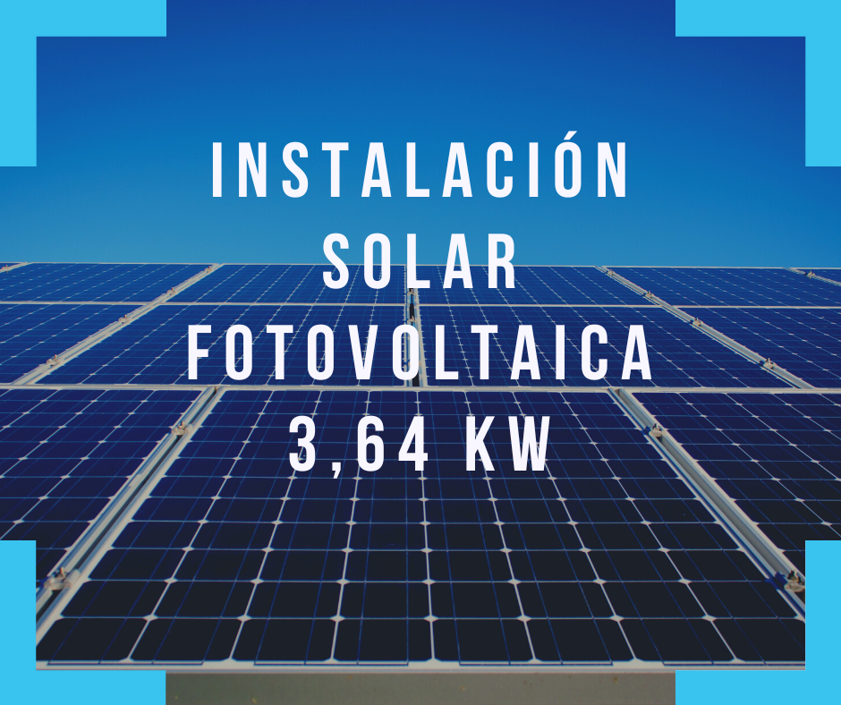 Instalación solar fotovoltaica de 3.64 kWp